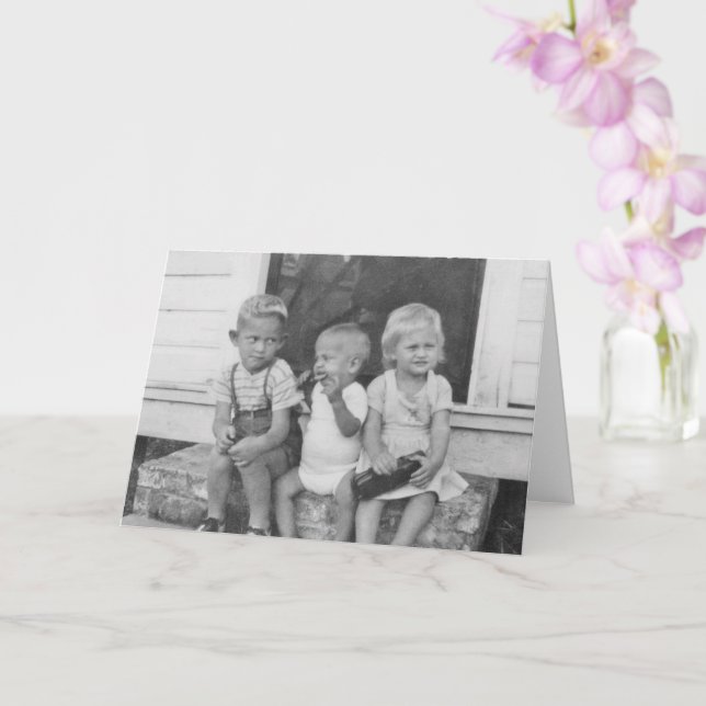 Remember the Back Steps Greeting Card (Orchid)