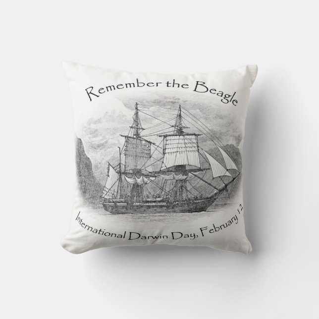 Remember the Beagle Square pillow (Front)