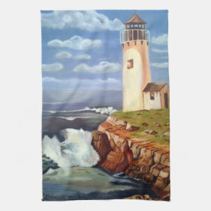 Remember the Beautiful Things LIghthouse Kitchen Towel