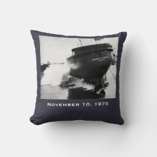 Remember the Edmund Fitzgerald Throw Pillow