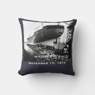 Remember the Edmund Fitzgerald Throw Pillow