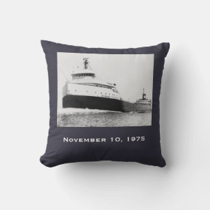 Remember the Edmund Fitzgerald Throw Pillow