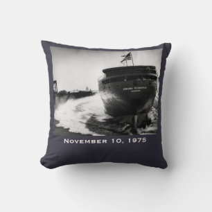 Remember the Edmund Fitzgerald Throw Pillow