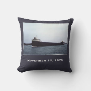 Remember the Edmund Fitzgerald Throw Pillow