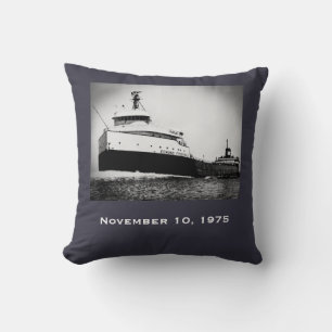 Remember the Edmund Fitzgerald Throw Pillow