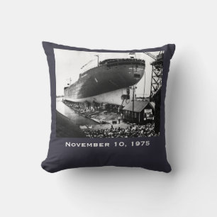 Remember the Edmund Fitzgerald Throw Pillow