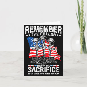 Remember The Fallen Honor The Sacrifice Veteran Card