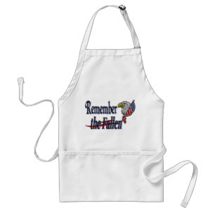 Remember the Fallen with Eagle and Flag Adult Apron