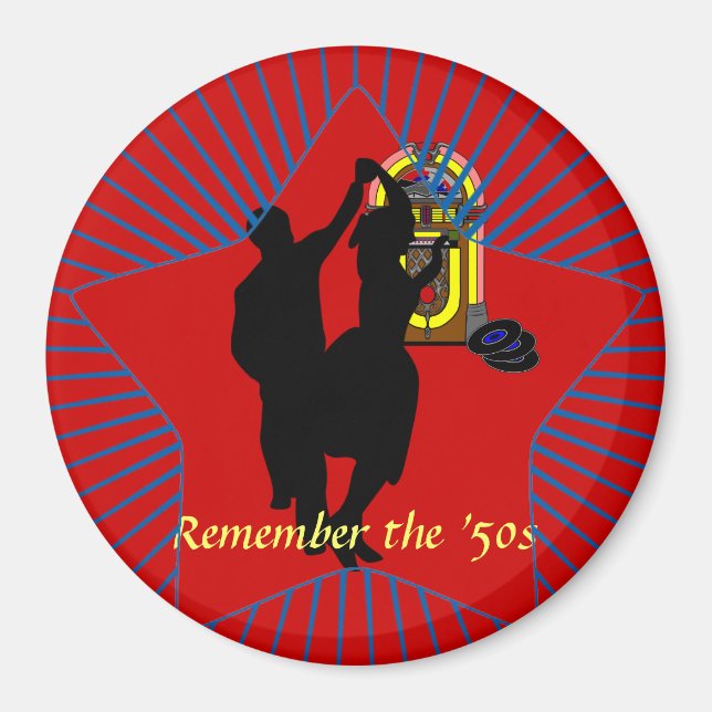 "Remember the Fifties" refrigerator magnet (Front)