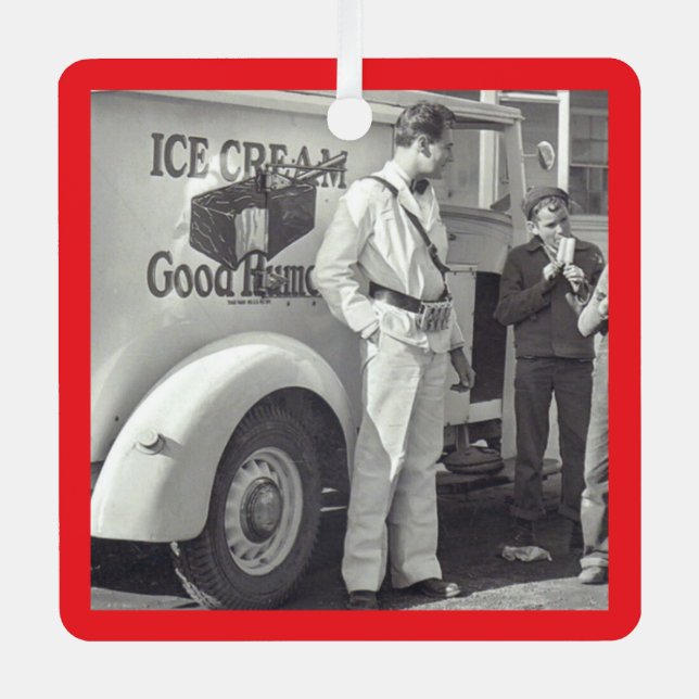 Remember the Ice Cream Man  Metal Ornament (Front)