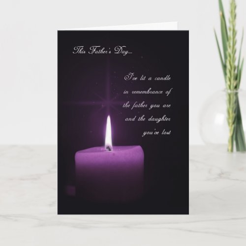 Remember the Loss of a Daughter on Fathers Day Card