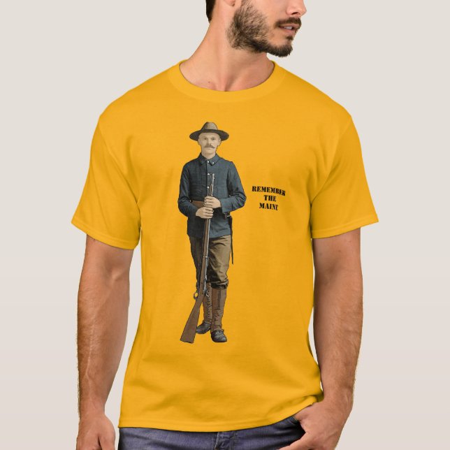 Remember the Maine Spanish American War Soldier T-Shirt (Front)