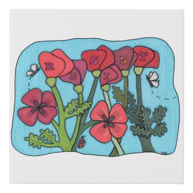 Remember the Resisters Faux Canvas Print (Front)