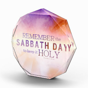 Remember the Sabbath Day 10 Commandments Award