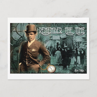 Remember The Time Blak Vintage postcard