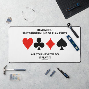 Remember: The Winning Line Of Play Exists Bridge Desk Mat