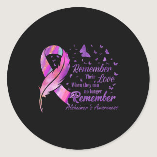 Remember Their Love Alzheimer's Awareness  Classic Round Sticker