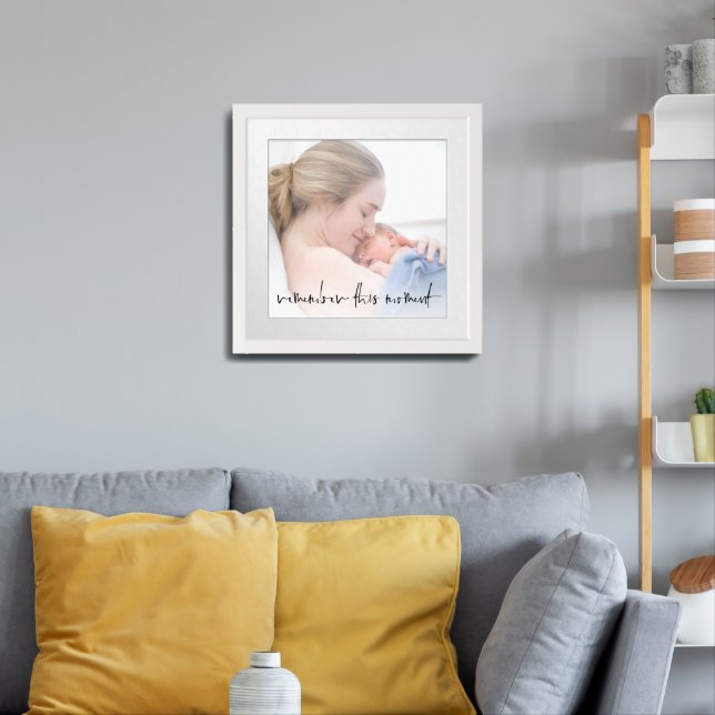 Remember This Moment Script Custom Photo Overlay Framed Art (Living Room 3)