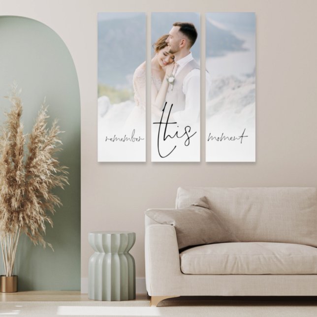 Remember This Moment Script Newlywed Photo Wedding Triptych (Creator Uploaded)