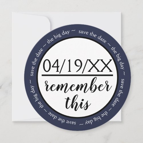 Remember This Navy Blue _ Save the Date