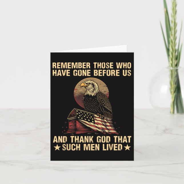 Remember Those Who Have Gone Before Us Memorial Da Card (Front)