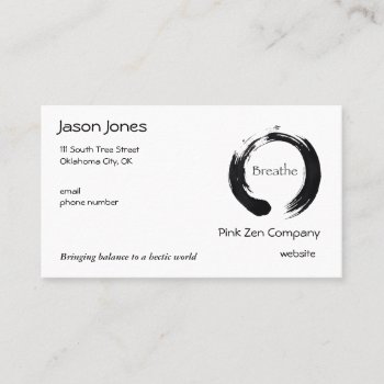 Remember To Breathe! Business Card by livingzen at Zazzle