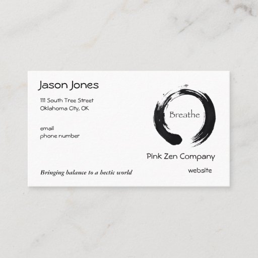 Customizable Remember to Breathe! Business Card Templates