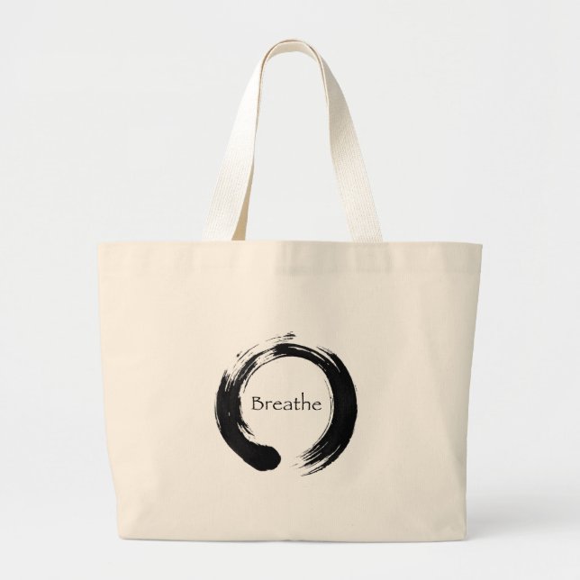Remember to Breathe! Large Tote Bag (Front)