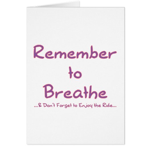 Remember to Breathe (Pink) Cards (Front)