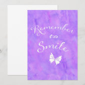 Remember To Smile Inspirational Quote (Front/Back)
