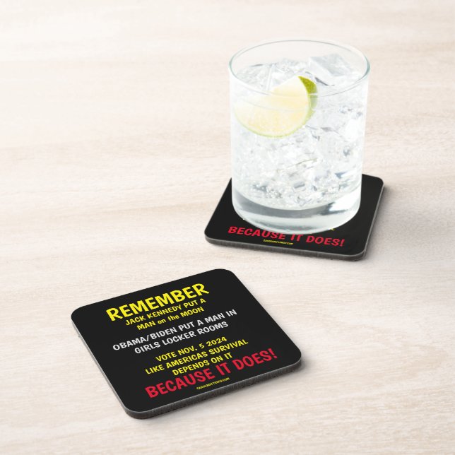 REMEMBER TO VOTE BEVERAGE COASTER (Right Side)