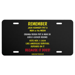 REMEMBER TO VOTE LICENSE PLATE