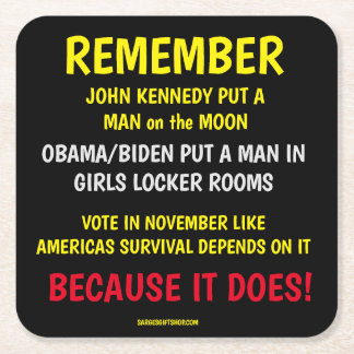 REMEMBER TO VOTE SQUARE PAPER COASTER
