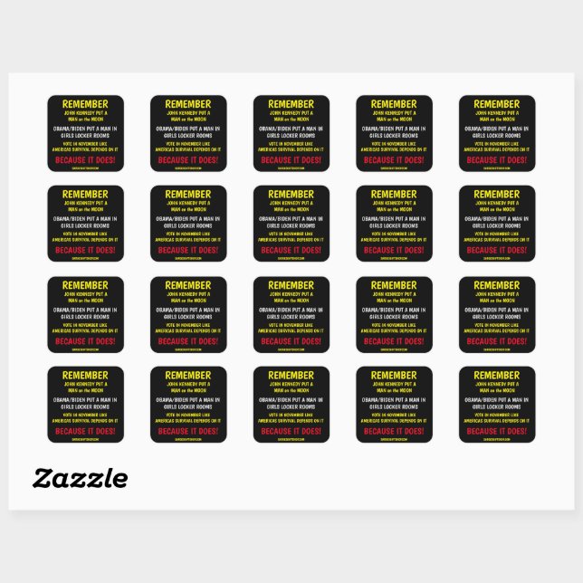 REMEMBER TO VOTE SQUARE STICKER (Sheet)