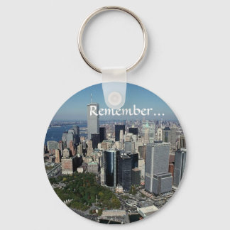 Remember ~ Twin Towers View~ WTC NYC Manhattan Keychain