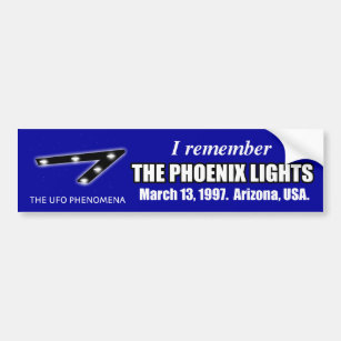 Remember UFO Phoenix Lights Bumper Sticker