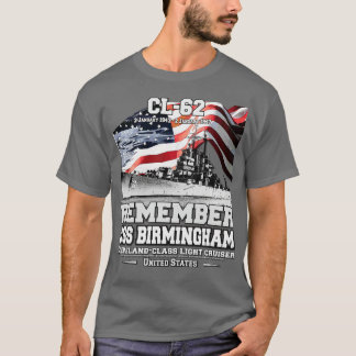 REMEMBER USS Birmingham CL62 Cruiser navy Veterans T-Shirt