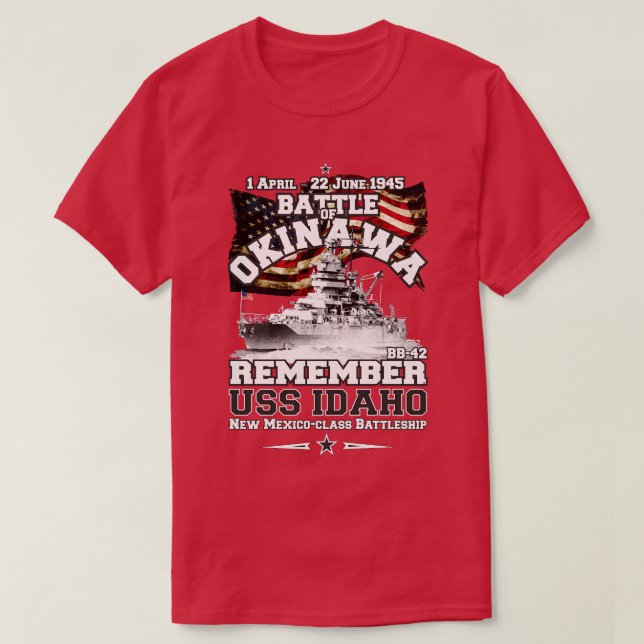 Remember USS Idaho BB42 Battleship T-Shirt (Design Front)