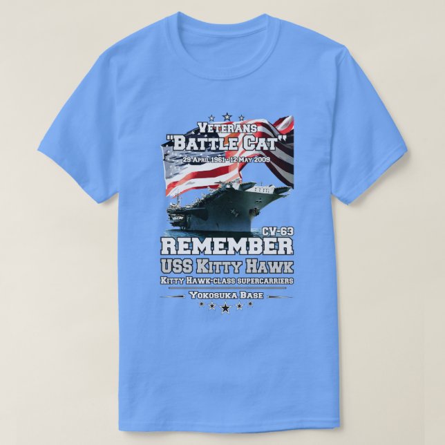 REMEMBER USS Kitty Hawk Veterans T-Shirt (Design Front)