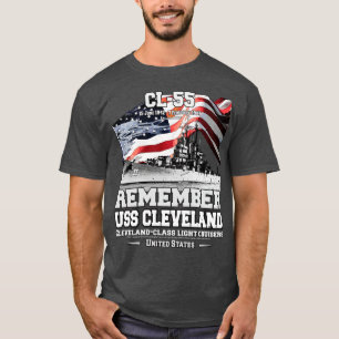 REMEMBER USSCL55 Cruiser Navy veterans T-Shirt