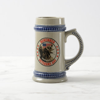 Remember Veterans Day Beer Stein