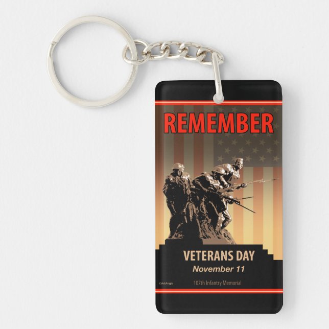 Remember Veterans Day Keychain (Front)