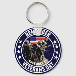 Remember Veterans Day Keychain