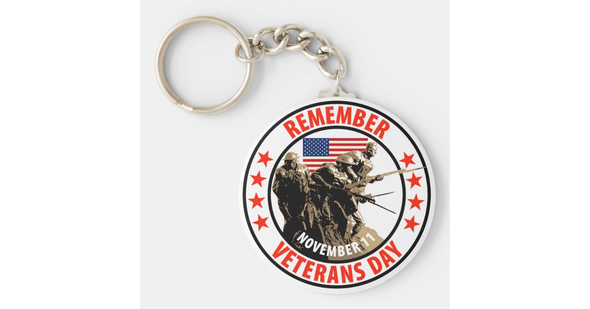 Remember Veterans Day Keychain