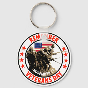 Remember Veterans Day Keychain