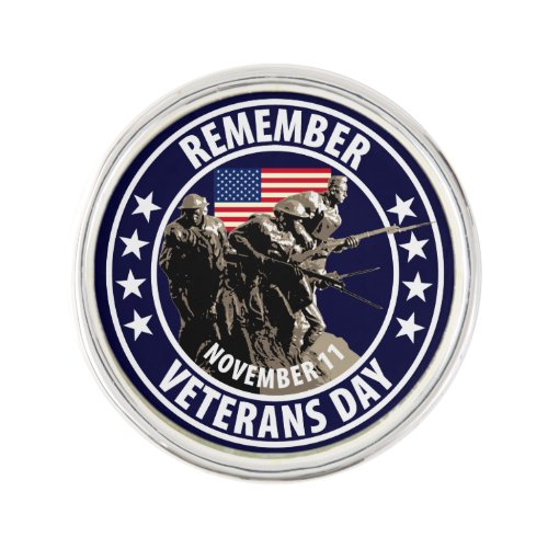 Remember Veterans Day Pin