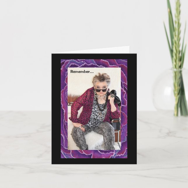 Remember what goes around, comes around card (Front)