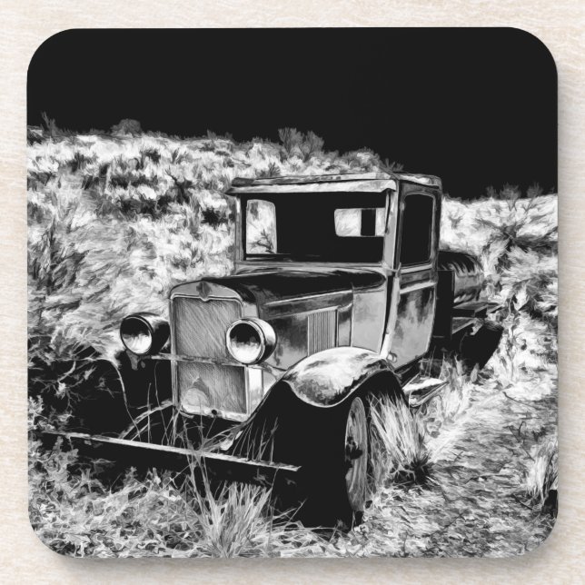 Remember When - Vintage Truck Beverage Coaster (Front)