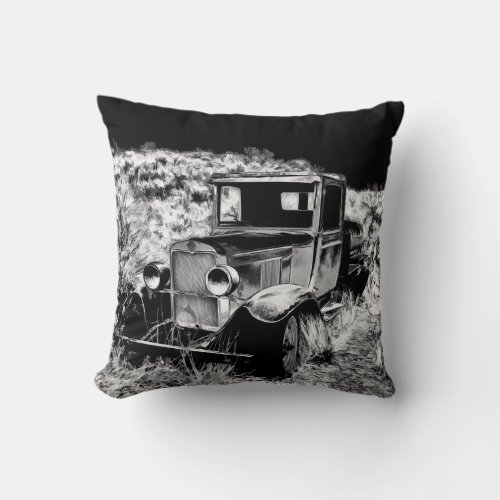 Remember When _ Vintage Truck Throw Pillow