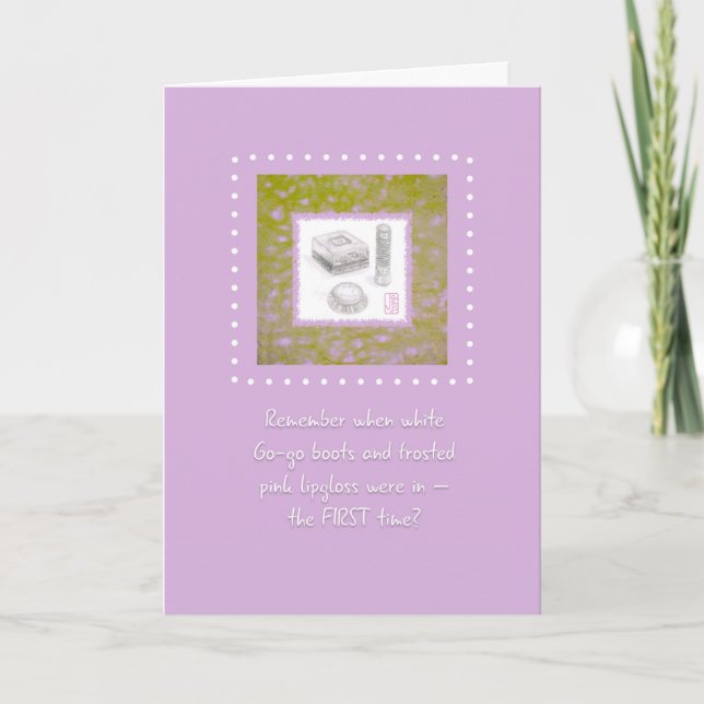 Remember White Go-go Boots? Pink Greeting Card (Front)